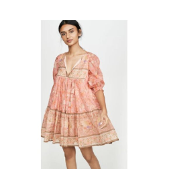 Spell & The Gypsy Collective Seashell Mermaid Boho Mini Dress Coral Size Small - Picture 2 of 12